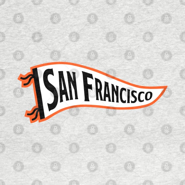 San Francisco Pennant - Orange by KFig21